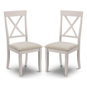 Dagan Elephant Grey Wooden Dining Chairs In Pair