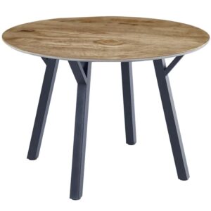 Frisco Wooden Dining Table Round In Oak Effect