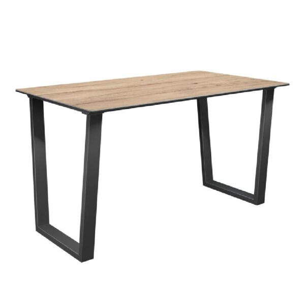 Caldwell Ceramic Rectangular Dining Table In Oak Effect