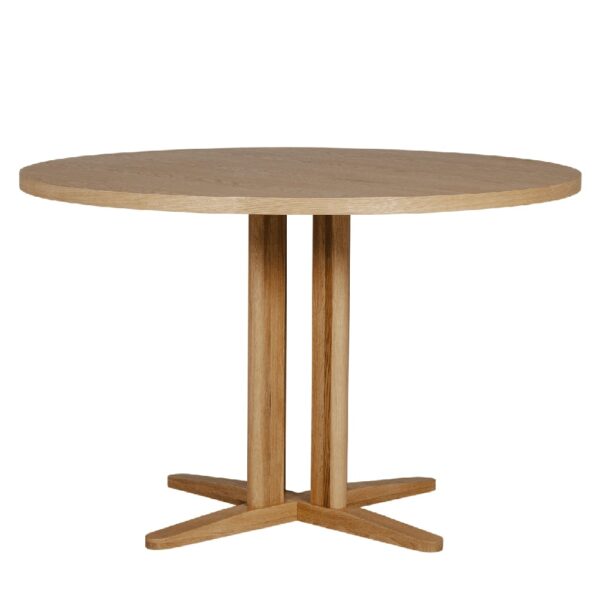 Reston Wooden Round Dining Table In Oak Natural